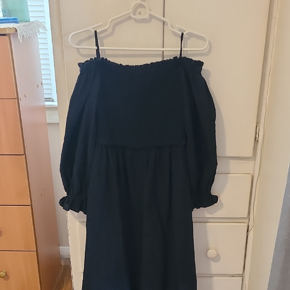 Lilly Pulitzer BlueOff-Shoulder Bishop Sleeve Sundress